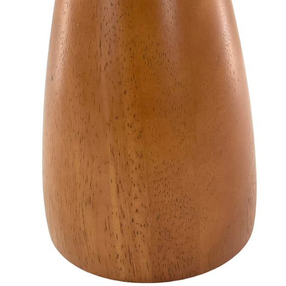 Solid Wood Mid Century Modern Single Candle Holder 3" Candle Width 10” Tall - Picture 5 of 10